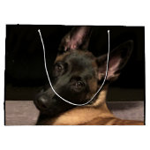 Malinois Dog Große Geschenktüte (Rückseite)