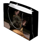 Malinois Dog Große Geschenktüte (Rückseite Schrägansicht)