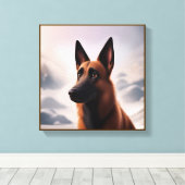 Malinois Dog Leinwanddruck (Insitu (Holzboden))