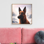 Malinois Dog Leinwanddruck (Insitu (Wohnzimmer))