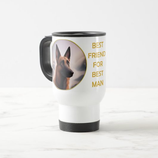 Malinois Dog Reisebecher (Vorderseite Links)