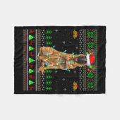 Malinois Dog Ugly Christmas Sweaters Holiday Santa Fleecedecke (Vorderseite (Horizontal))