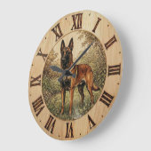 Malinois Dog Wall Clock – Home Decor Große Wanduhr (Winkel)