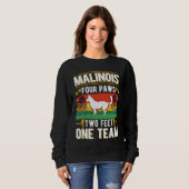 Malinois four paws two feet one team Belgian Malin Sweatshirt (Vorne ganz)