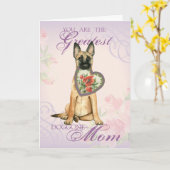 Malinois Heart Mama Karte (Gelbe Blume)