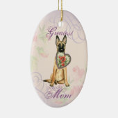 Malinois Heart Mama Keramik Ornament (Rechts)