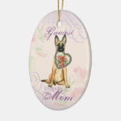 Malinois Heart Mama Keramik Ornament (Links)