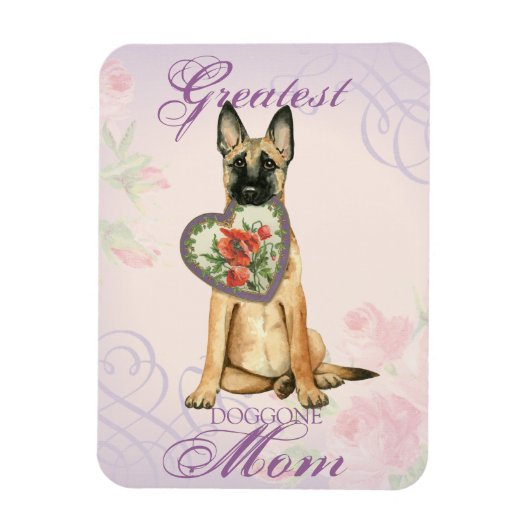 Malinois Heart Mama Magnet (Vertikal)