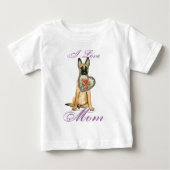 Malinois Herz-Mama Baby T-shirt (Vorderseite)