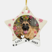 Malinois Hund Personalisiert Zeichnend Hand Keramik Ornament (Hinten)