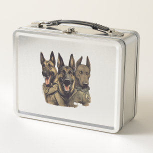 Malinois K-9 Patrouillenhunde Metall Brotdose