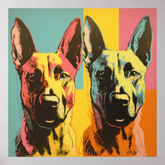 Malinois POP ART 2 Poster (Vorne)