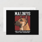 Malinois sind schlauer belgische Malinois Postkarte (Vorne/Hinten)