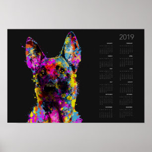 Malinois Welpe - belgischer Hirte — Kalender 2019 Poster