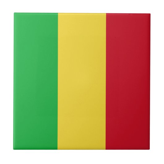 Malische Flagge Keramikfliese (Vorderseite)