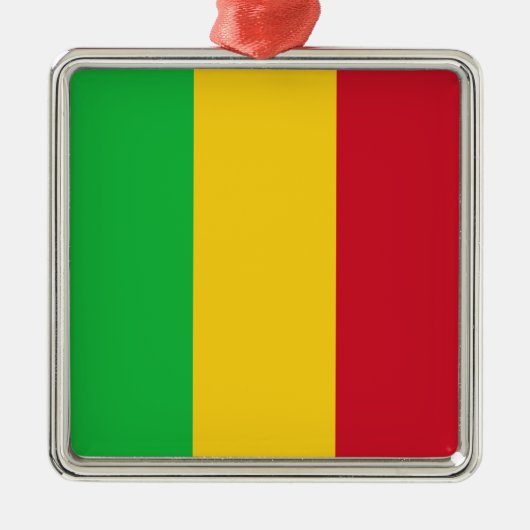Malische Flagge (Mali, Afrika) Ornament Aus Metall (Vorne)