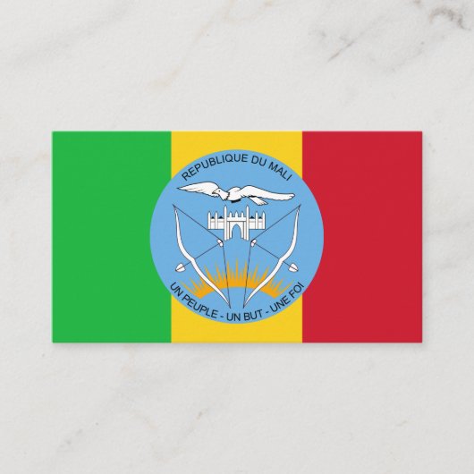 Malische Flagge und Wappen, Flagge Malis Visitenkarte (Vorderseite)