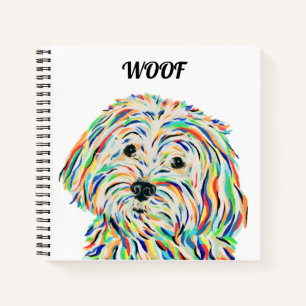 Malitpoo Dog Square Notebook Notizblock