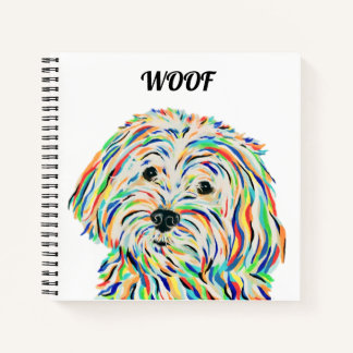 Malitpoo Dog Square Notebook Notizblock