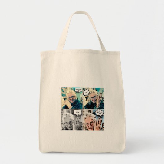 Malka Collage Canvas-Tasche Tragetasche (Vorne)