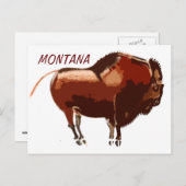 Malkbison Montana Postkarte (Vorne/Hinten)