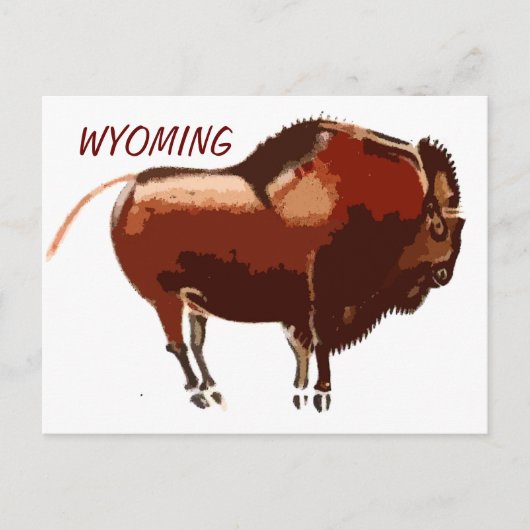 Malkbison Wyoming Postkarte (Vorderseite)