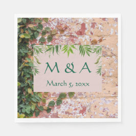Malkstein Green Ivy Hochzeit Luncheon Napkins Serviette