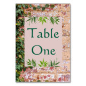 Malkstein Grüne Ivy Hochzeit Tischnummern (Rückseite)