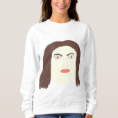 Malkunst des Mädchens im Gesicht abstrakt Sweatshirt (Vorderseite)