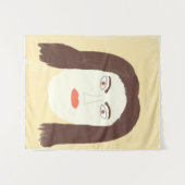 Malkunst des Mädchens im Gesicht abstrakt Wandteppich (Vorderseite (Horizontal))