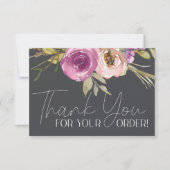 Mall Business Coupon Dusty Pink Floral Vielen Dank Dankeskarte (Vorderseite)