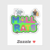 Mall Ratz Logo-Aufkleber Aufkleber (Blatt)