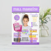 Mall Scavenger Hunt Geburtstagsparty Einladung (Stehend Vorderseite)