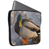 Mallard auf Eis Laptopschutzhülle (Vorne Rechts)