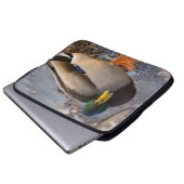 Mallard auf Eis Laptopschutzhülle (Vorne Knopf)