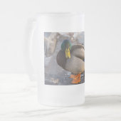 Mallard auf Eis Mattglas Bierglas (Vorderseite Links)