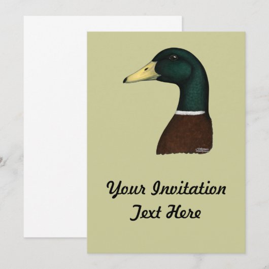Mallard Drachenkopf Einladung (Vorne/Hinten)