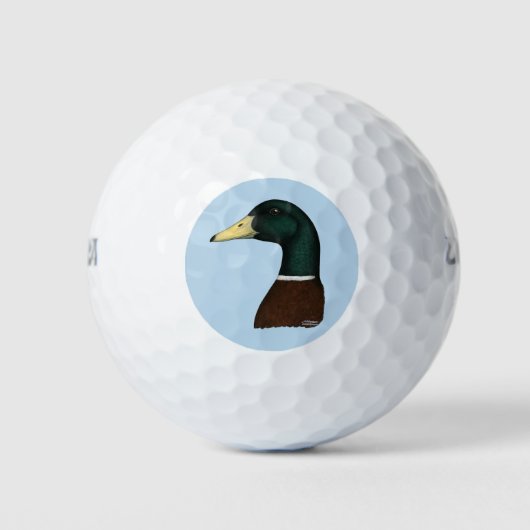 Mallard Drake Head Golfball (Vorderseite)