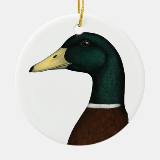 Mallard Drake Head Keramik Ornament (Vorne)