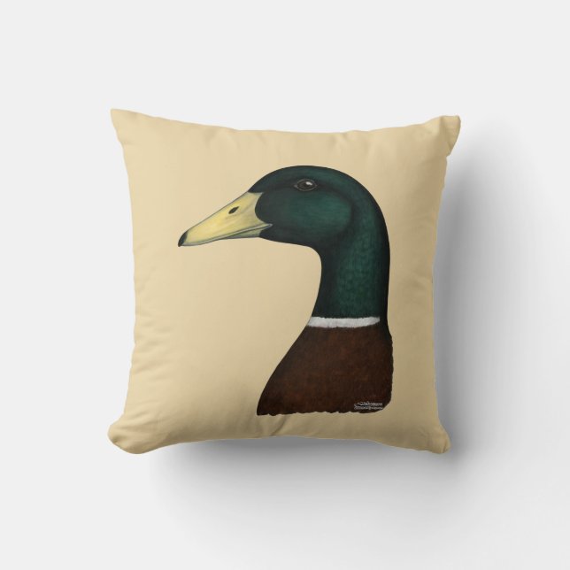 Mallard Drake Head Kissen (Vorderseite)