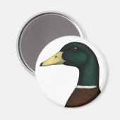 Mallard Drake Head Magnet (Vorderseite/Rückseite)