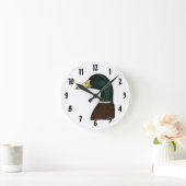 Mallard Drake Head Runde Wanduhr (Zuhause)