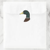 Mallard Drake Head Runder Aufkleber (Tasche)