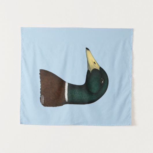 Mallard Drake Head Wandteppich (Vorderseite (Horizontal))