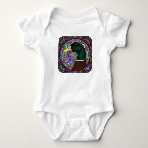 Mallard Drake Mosaic Circle Baby Strampler