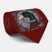 Mallard Drake Mosaic Circle Krawatte (Gerollt)