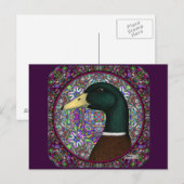 Mallard Drake Mosaic Circle Postkarte (Vorne/Hinten)