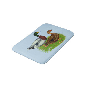 Mallard Drake und Duck Badematte