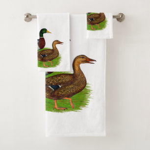 Mallard Drake und Duck Badhandtuch Set