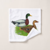 Mallard Drake und Duck Badhandtuch Set (Waschlappen)
